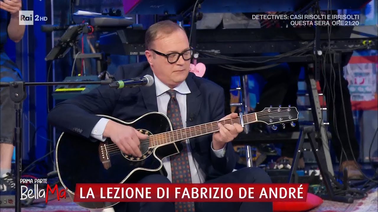 Tommaso Cerno e gli In fieri cantano Fabrizio de Andrè - BellaMa' 20/02/2025