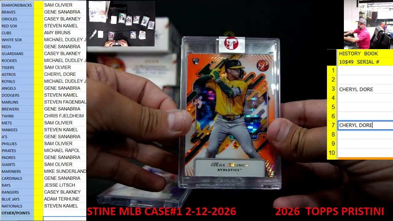 CAJUNBREAKER 2026  TOPPS PRISTINE MLB CASE#1 2-12-2026