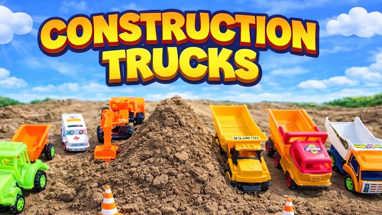 Toy Construction Vehicles Play | Dump Truck, Excavator 🚘🥰