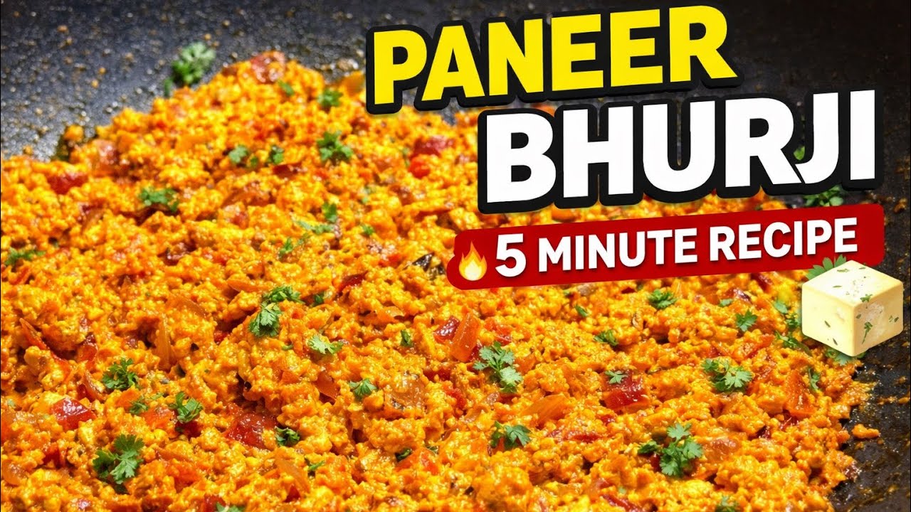 Best Paneer Bhurji Recipe | Dhaba Style Paneer Bhurji in 10 Minutes