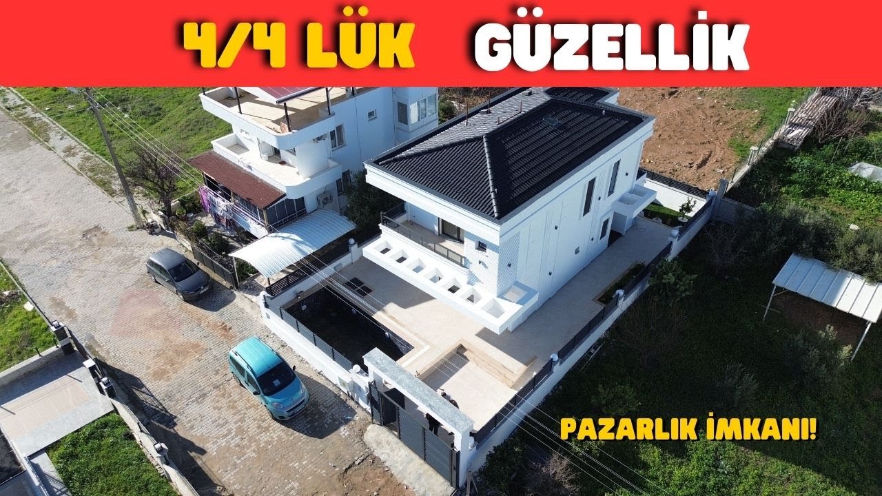 DENİZE 500 METRE MESAFEDE TAM MÜSTAKİL VİLLA! HAVUZLU OTOPARKLI - V125