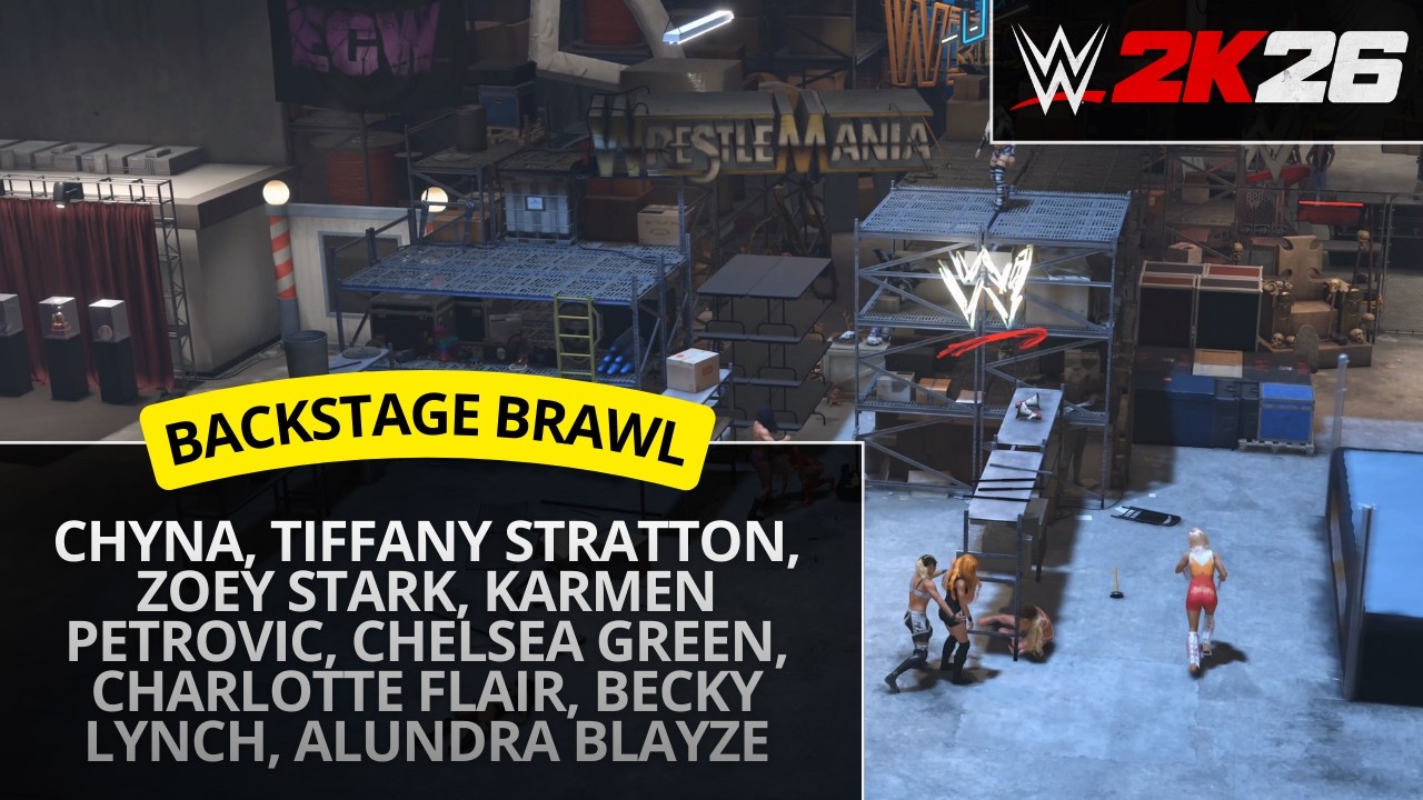 WWE 2K26 – Шарлотта Флэр против Бекки Линч против Чайны против Тиффани Страттон против Челси Грин...