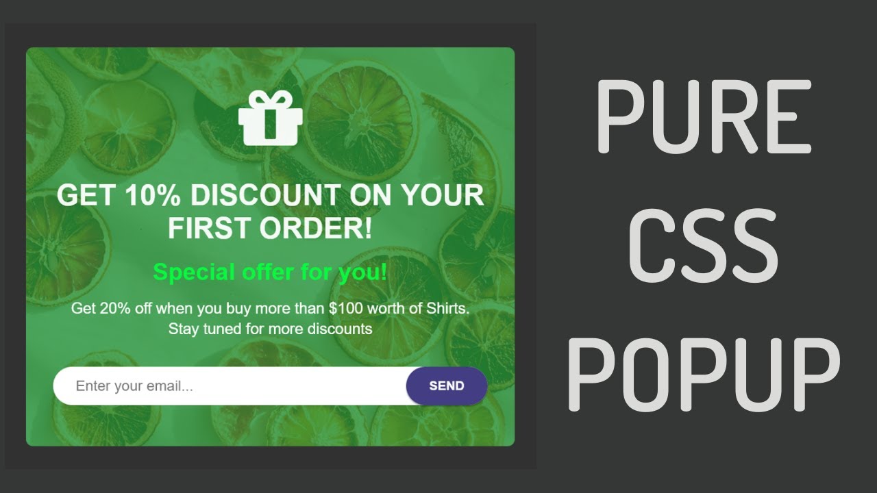 Pure CSS Responsive Popup (modal box) Tutorial