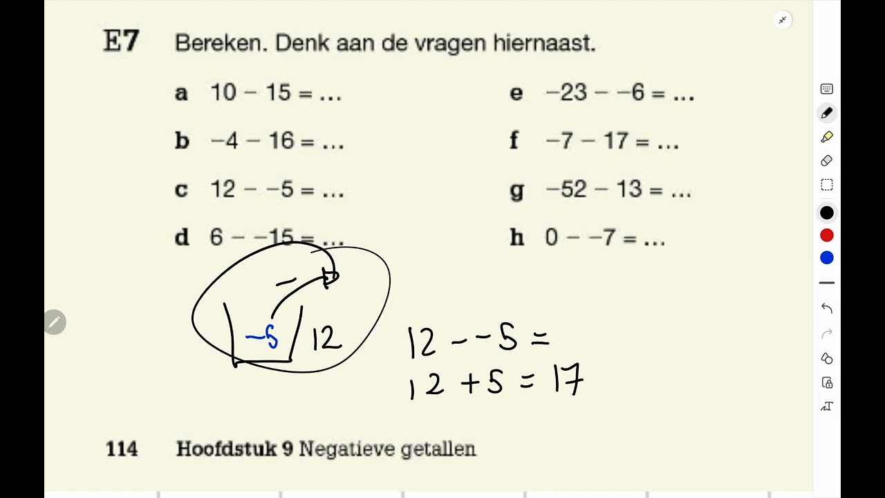 H9 Negatieve getallen (1 vmbo-gt(h), Moderne Wiskunde 1B 13e ed.)