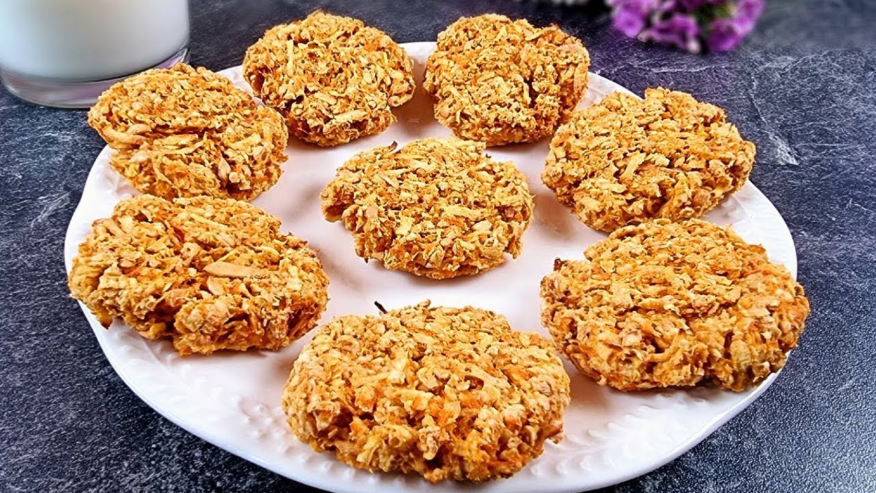 Диетическое овсяное печенье с яблоком и морковью! Без сахара, без глютена, без яиц!