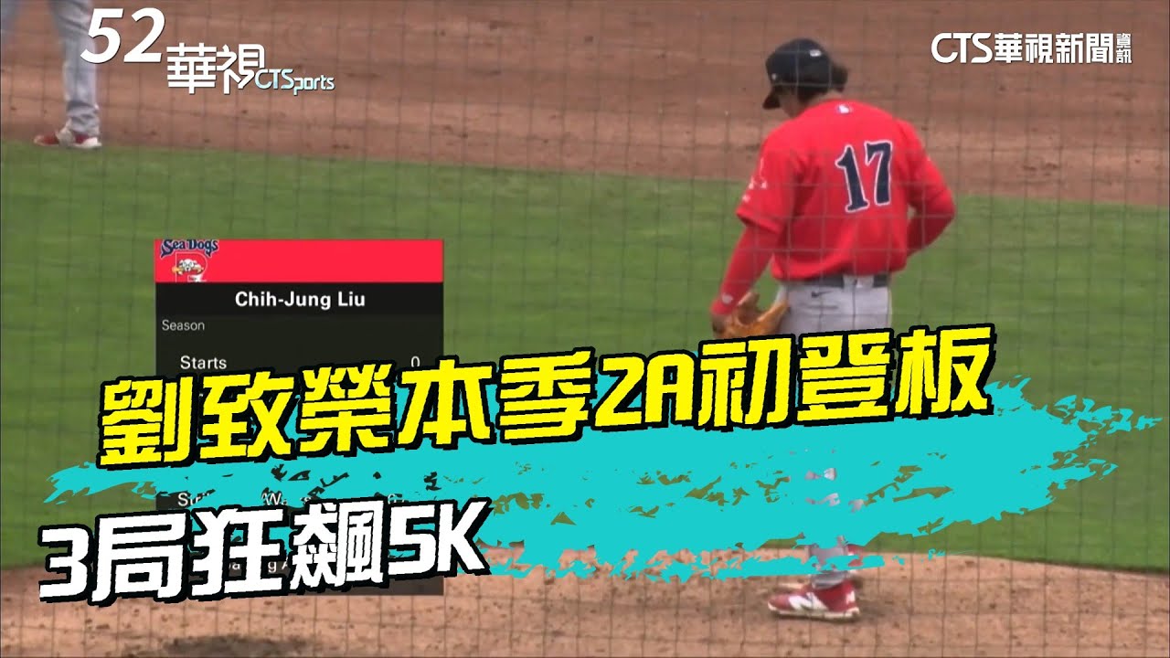 「火球男」劉致榮本季2A初登板　3局狂飆5K｜52華視CTSports｜20240516