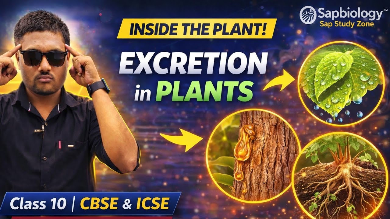 Excretion in Plants | Life Processes Lecture 18 | Class 10 Biology CBSE & ICSE | By Abhishek Sir