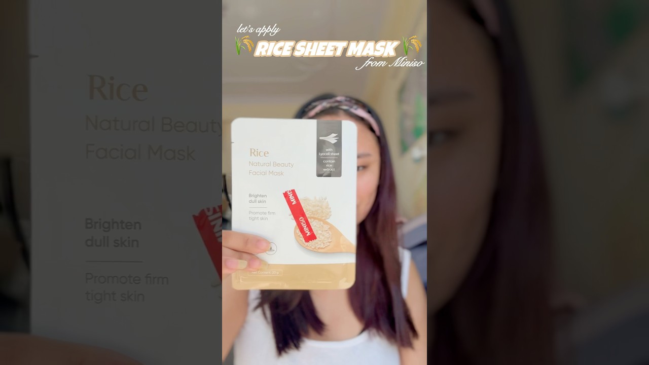 Rice Sheet Mask 😱 #shorts #skincare #koreanskincare #rice #sheetmask #acne #brightskin #foryou