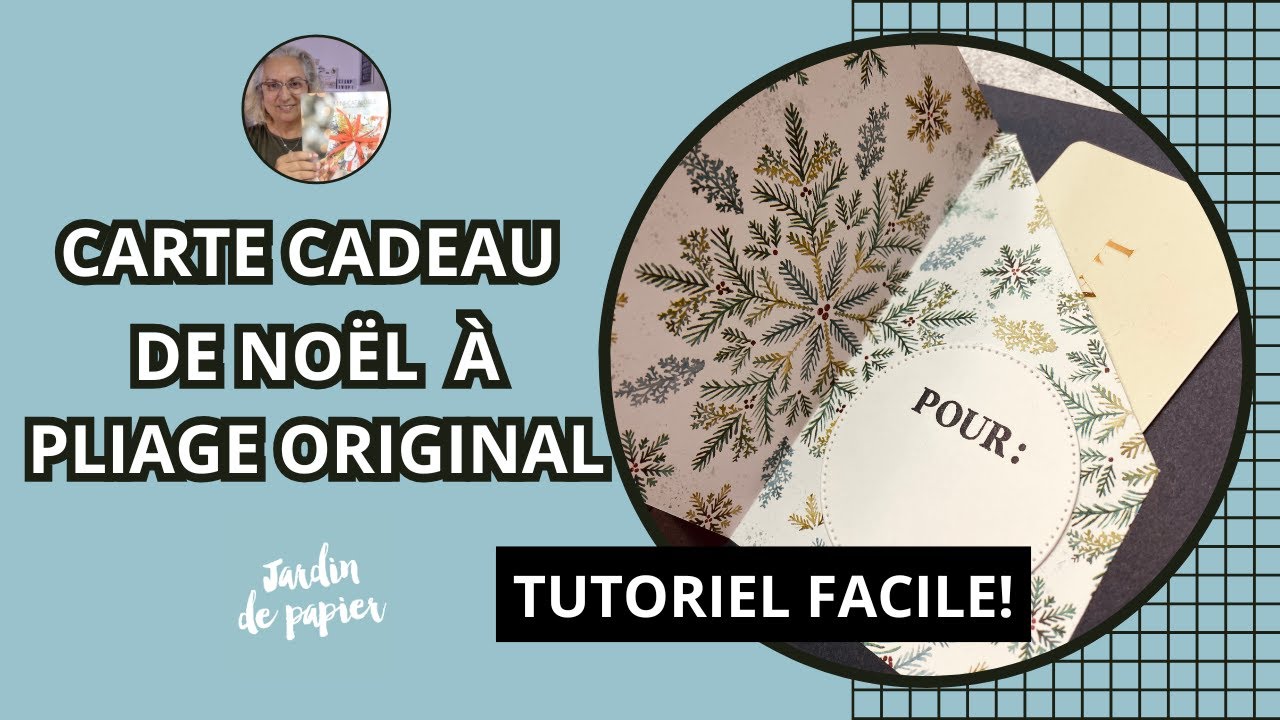 Carte cadeau de Noël à pliage original | Tutoriel facile avec la collection Flocons de pin élégants