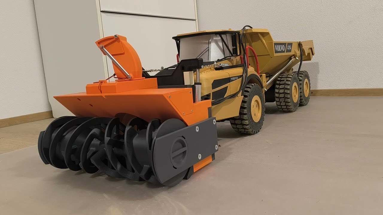 Fully 3D-Printed RC Snow Blower (1:10 Scale) – All Functions Demonstrated!
