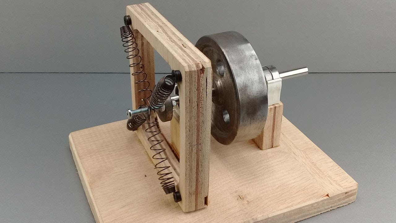 Idea make free energy generator Build spring flywheel machine Not used electricity