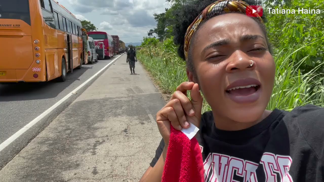 Road Trip from ACCRA To SUNYANI || Ghana STREET FOOD || GAS LEAKS + TWO COLLAPSED || Drive Safe