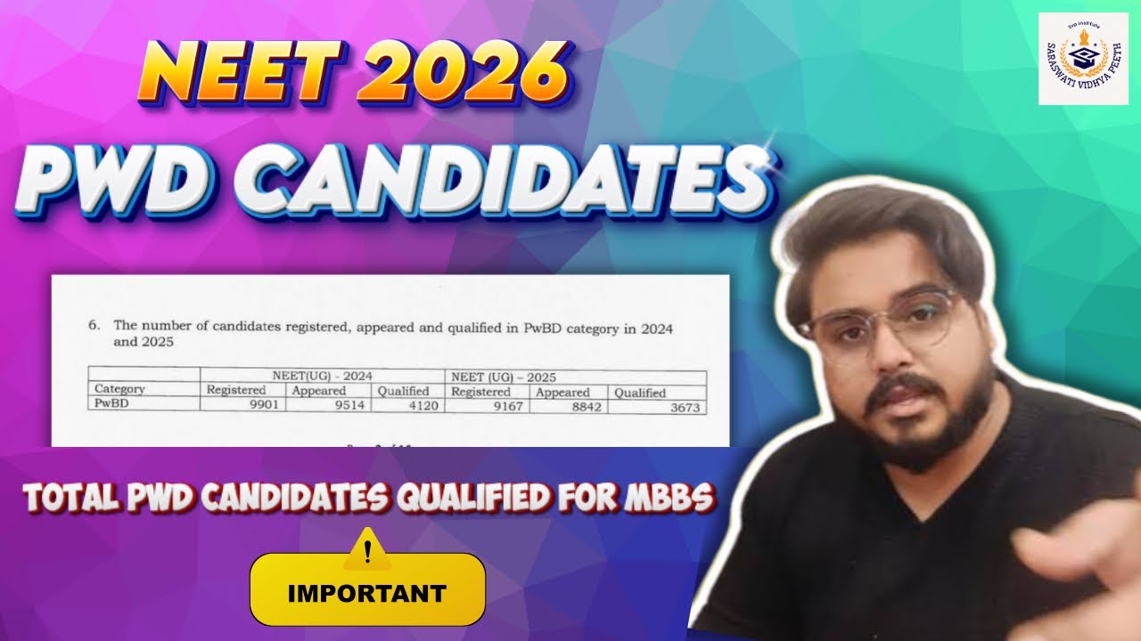 Neet 2026 Total Number Of PwD Candidates Registered & Qualified For MBBS Admissions Pwd MBBS Cutoff 