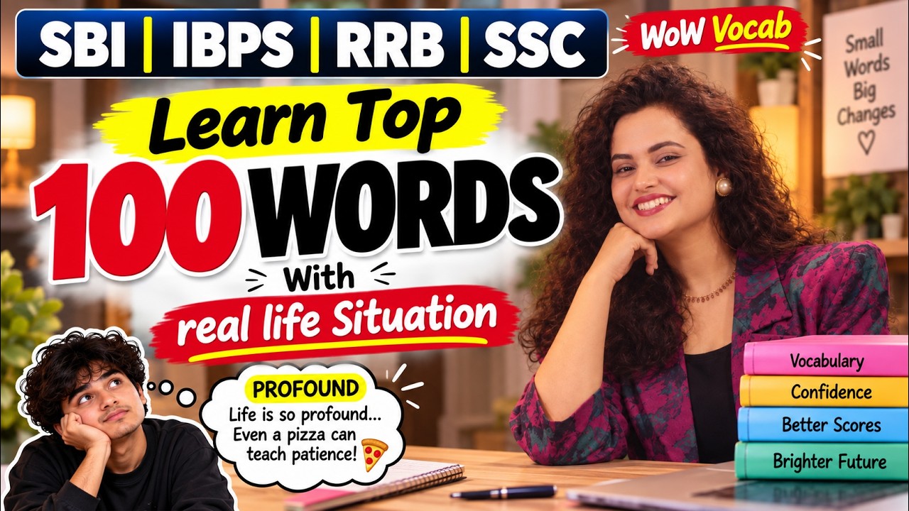🔥SBI & IBPS Clerk 2026 English Classes | Learn 100 Vocabulary Using Real-Life Association Technique