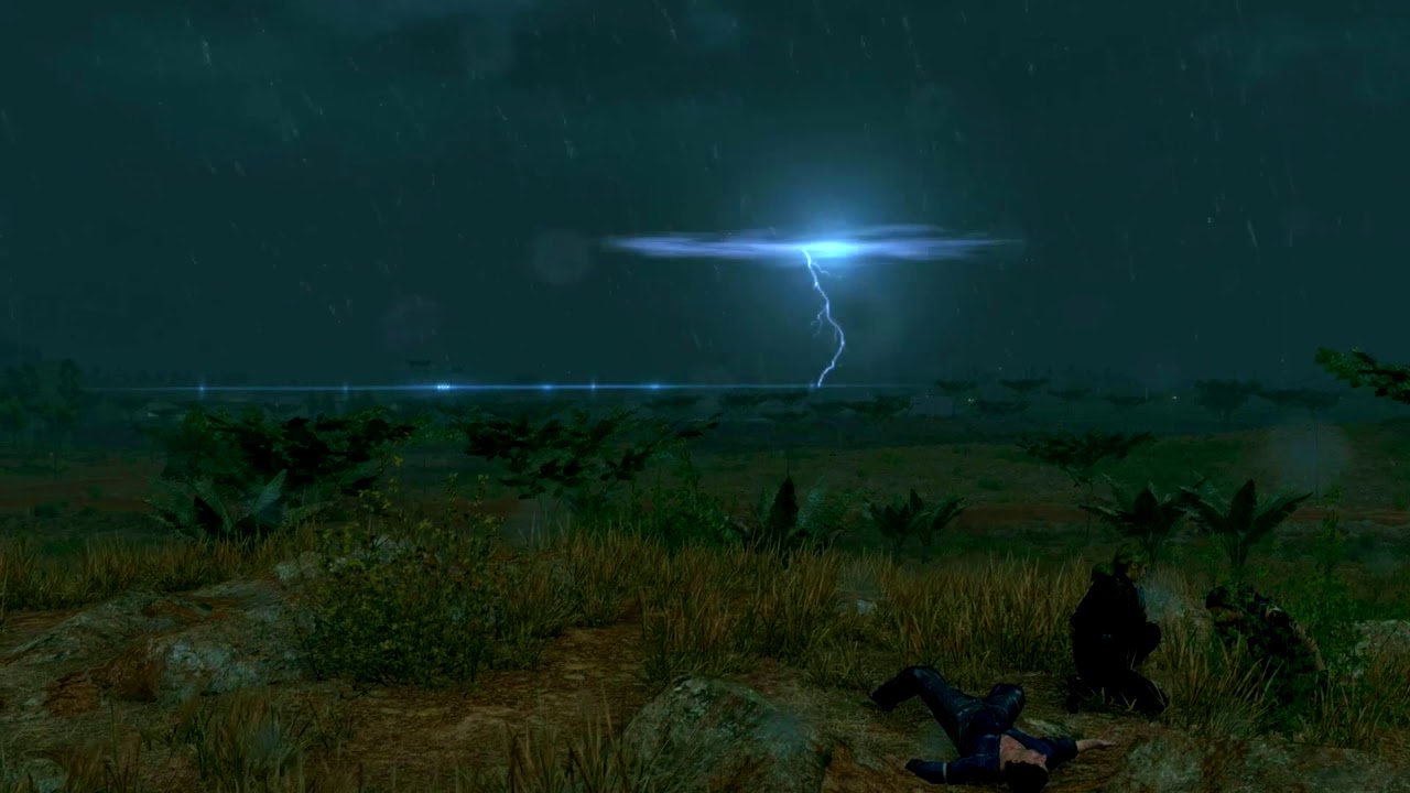 MGSV - Outside Nova Braga Airport Ambiance (rain, frogs, thunder)