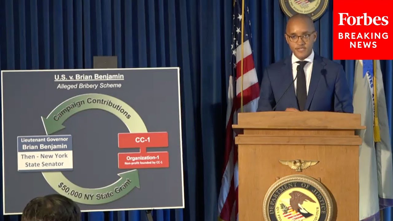 MOMENTS AGO: US Attorney Damian Williams Details Bribery Charges Against Lt. Gov. Brian Benjamin