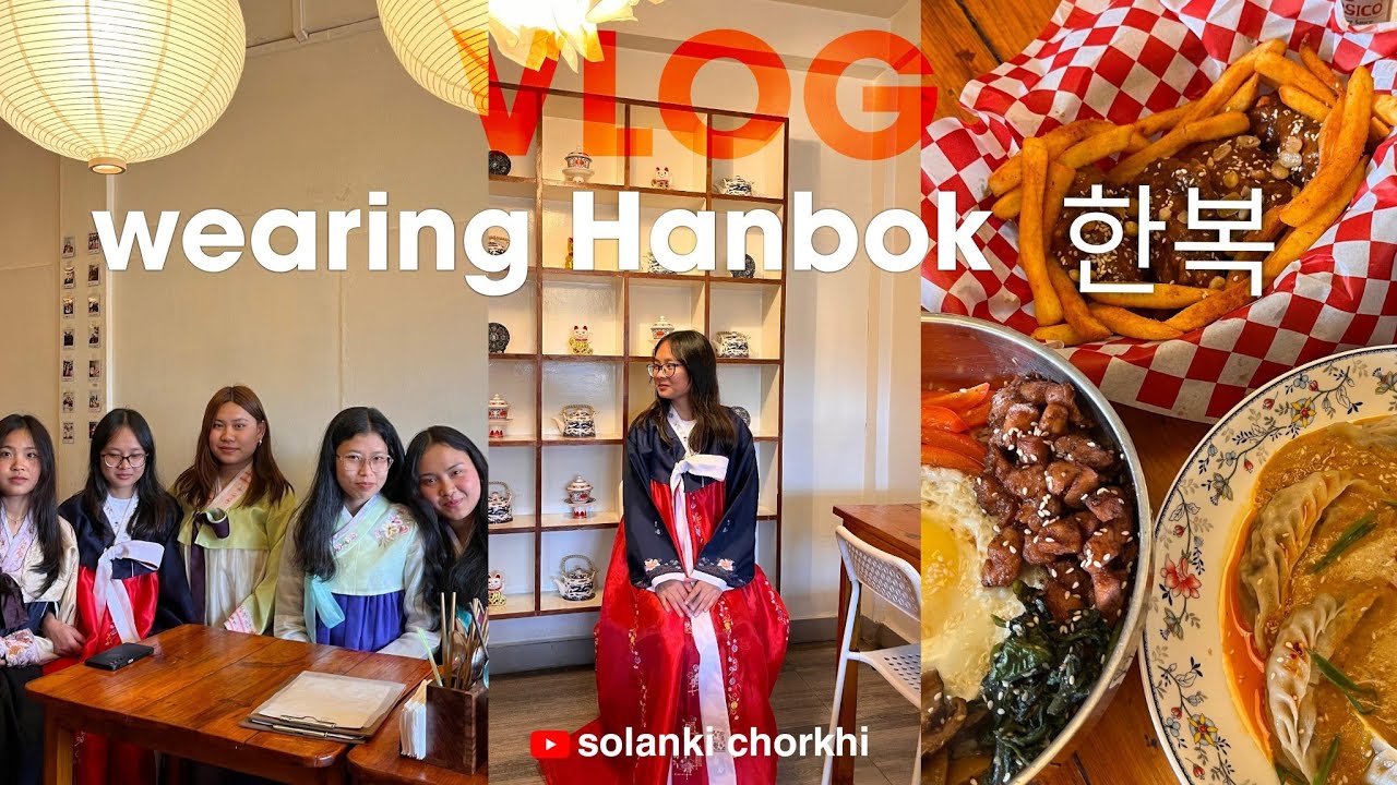 Outing With Friends in a Korean Themed Restaurant😍❤️|| Wearing Hanbok || Solanki Chorkhi