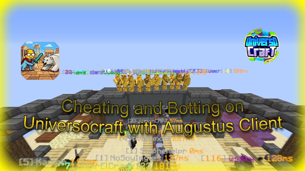 Cheating and Botting on Universocraft With Augustus Client - Skypit | Best Minecraft Hack 1.8.9