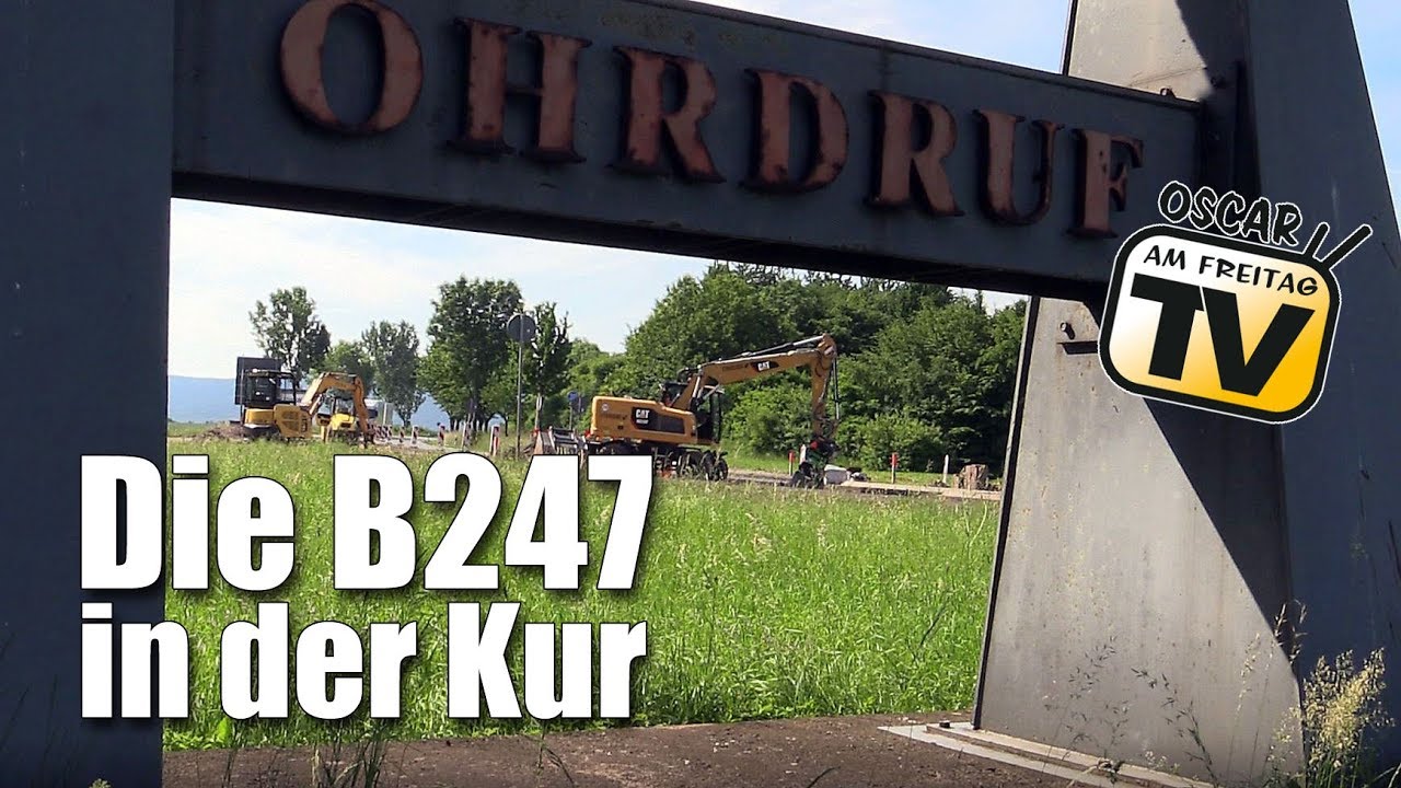 Die B247 bei Ohrdruf in der Kur