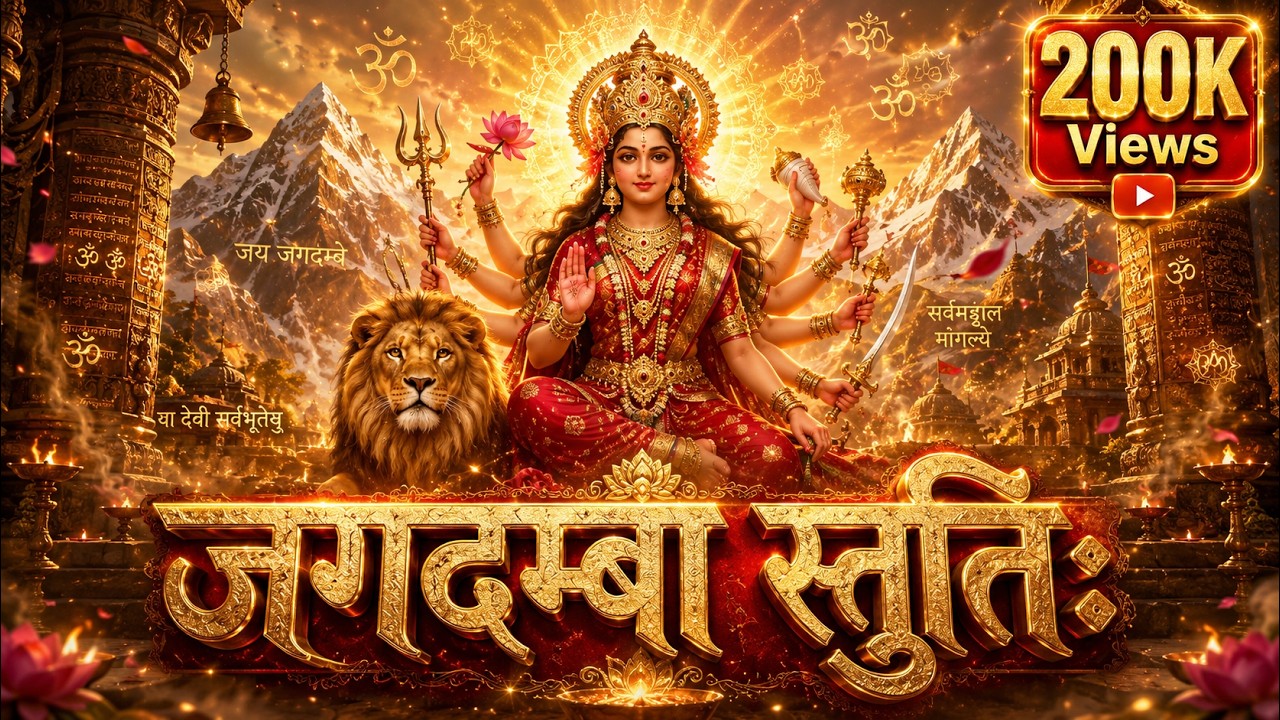 🌺 जगदम्बा स्तुतिः | Jagadamba Stutih | Maa Jagadamba Stuti | Powerful Devi Stotram | Divine Shakti