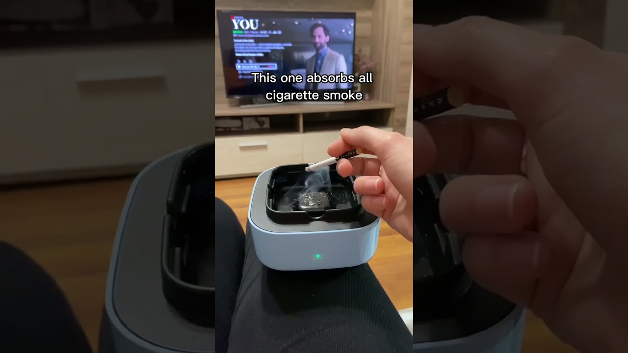 Coolest ashtray for smokers! #airpurifier #ashtray #cleanair #smartgadgets #smoke  #giftideas