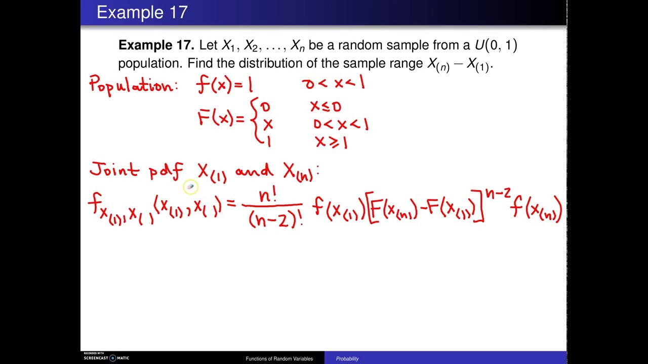Order statistics -- Example 7