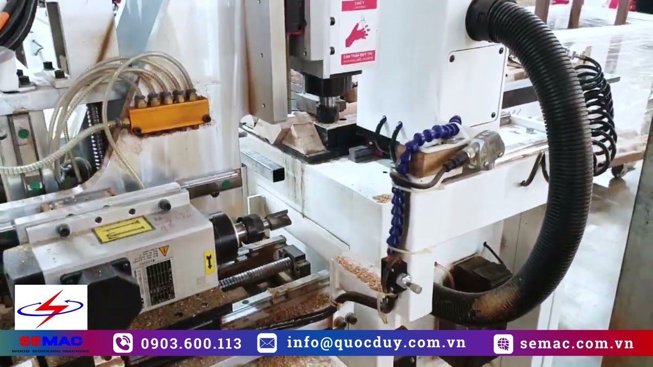 Máy Khoan CNC 2 Phương 4 Đầu | Khoan Ngang & Dọc Đồng Thời | SMCK 3000 4