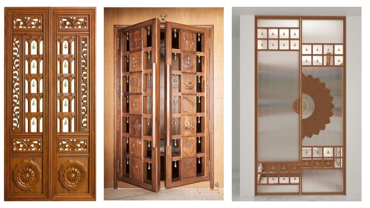 R126 || Top 50 Mnadir Door Design | Pooja Door | Puja Door | Puja Wooden Door | Pooja Glass Door |