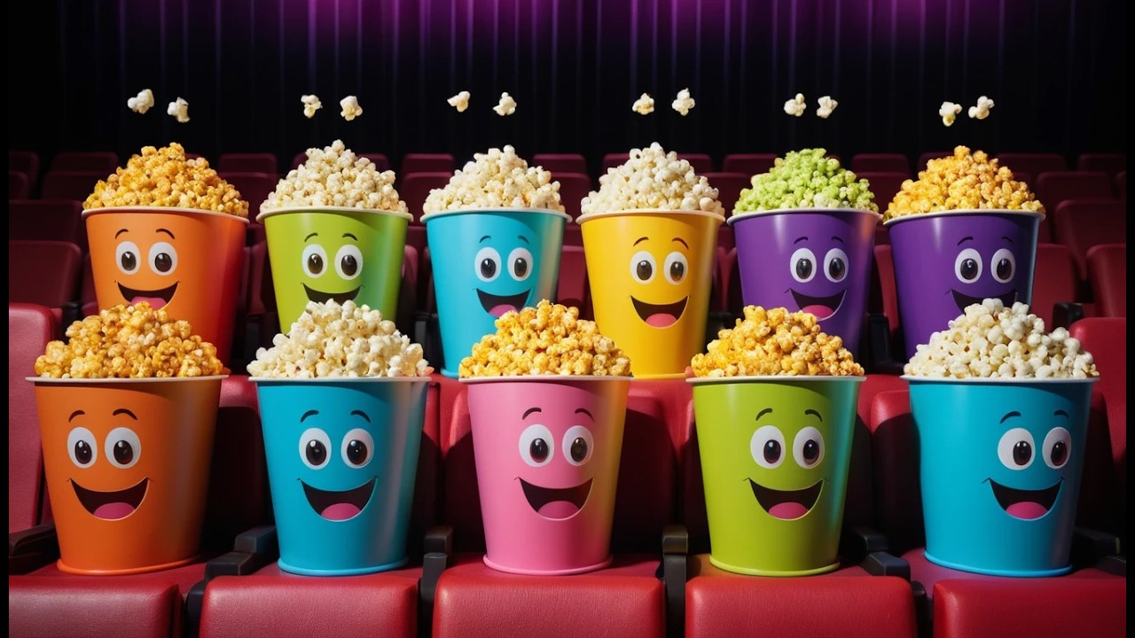 Nine Little Toy Popcorn Buckets Pop Pop Pop | Counting & Colors Toy Song for Kids