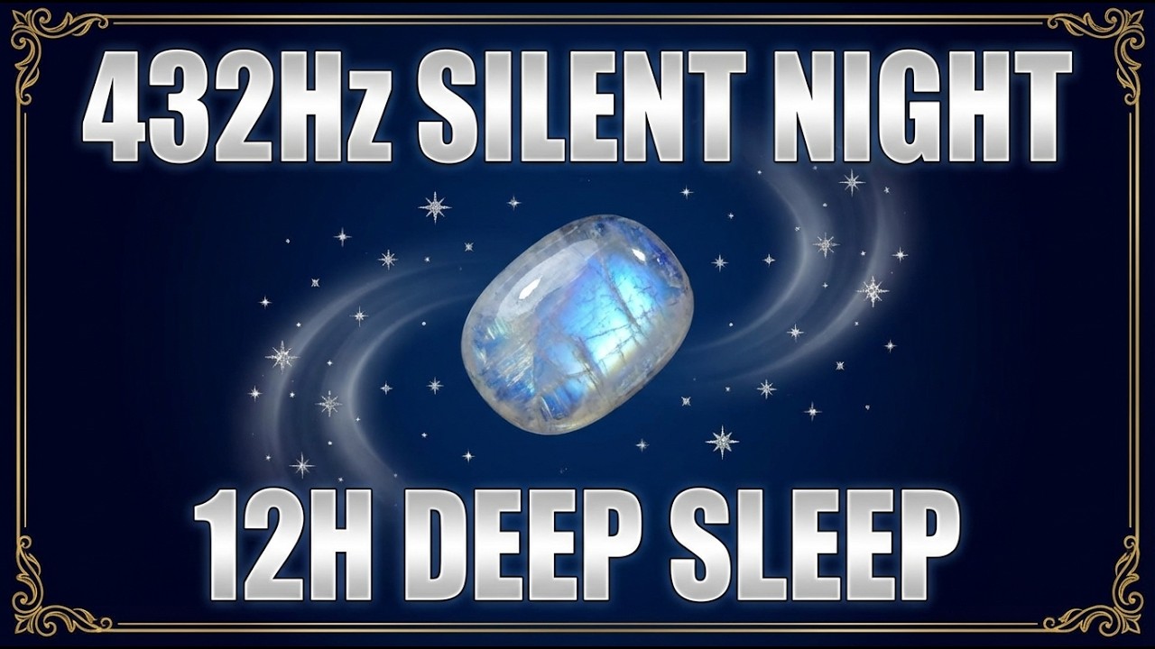 🔴 432Hz SILENT NIGHT 12 Hours | Deep Sleep Solfeggio Frequencies – Perfect TV Background LIVE