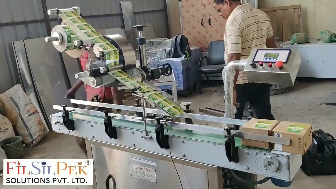 Box #Sticker Labeling Machine, #labelingmachine, #stickerlabeling  - Filsilpek - 919054294961