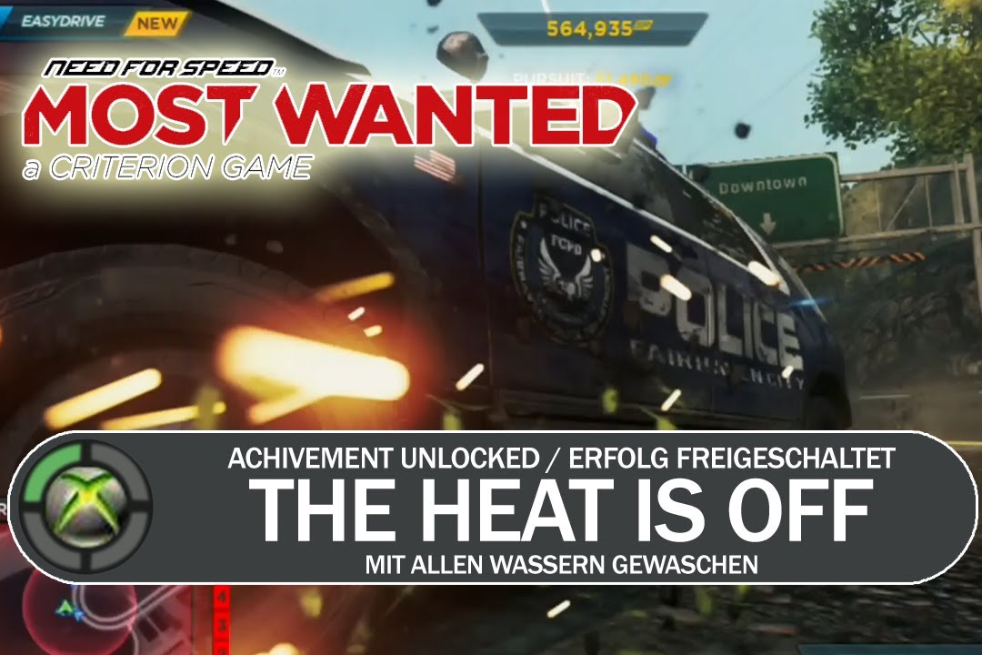 Need for Speed Most Wanted: THE HEAT IS OFF Achivement (Erfolg Mit allen Wassern gewaschen)