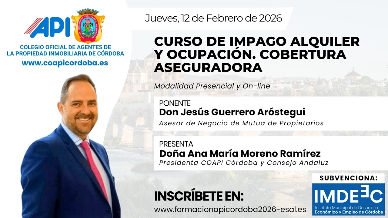 Curso de Impago alquiler y ocupación. Cobertura aseguradora
