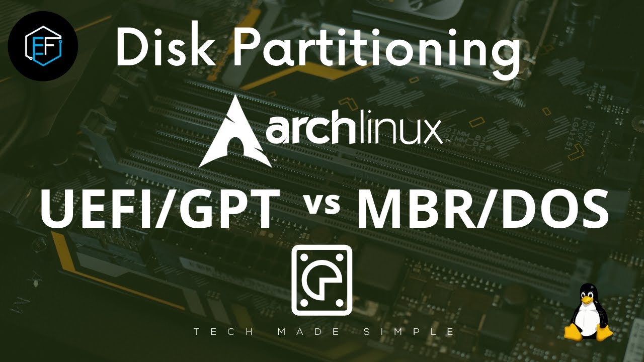 Arch Linux: выбор схемы разделов