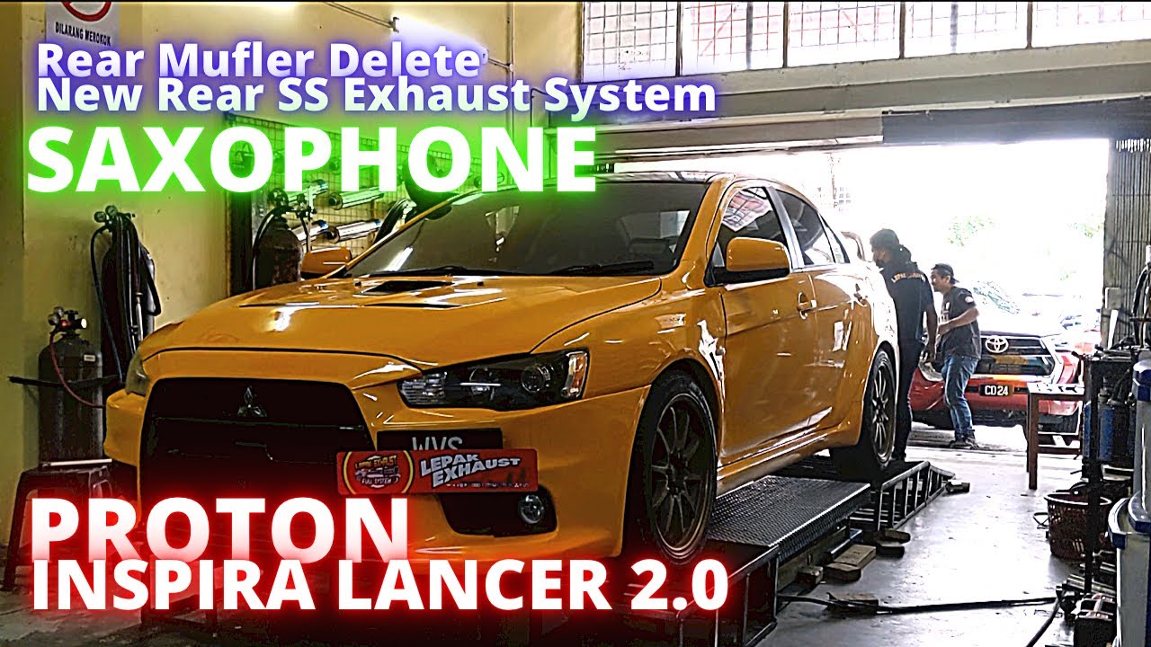 Rear Mufler Delete New Rear SS Exhaust System | Saxophone | PROTON INSPIRA LANCER 2.0