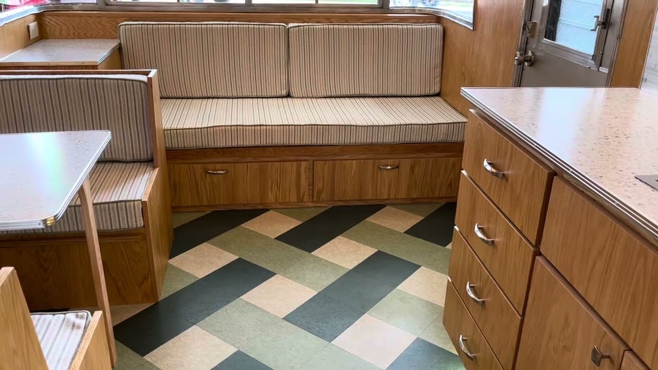 Holiday House Trailer 1960  19 ft After Interior Video