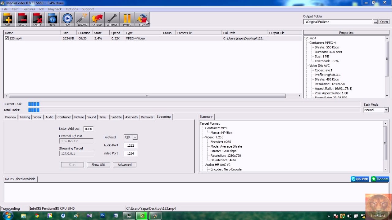 Encode / convert videos to H.265 (HEVC) using MediaCoder