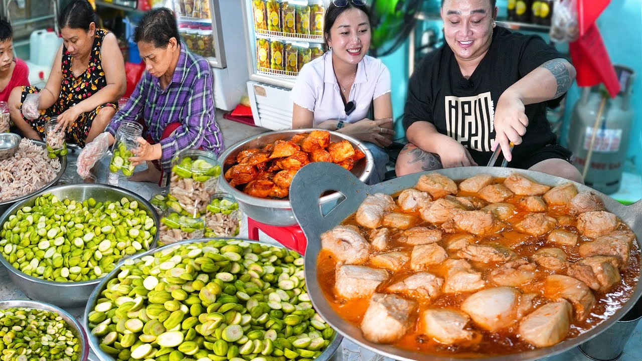Kỳ công hơn nửa ngày em gái nấu chà bông heo giã tay ký 600 ngàn, quyết tâm mua vàng đeo khắp người