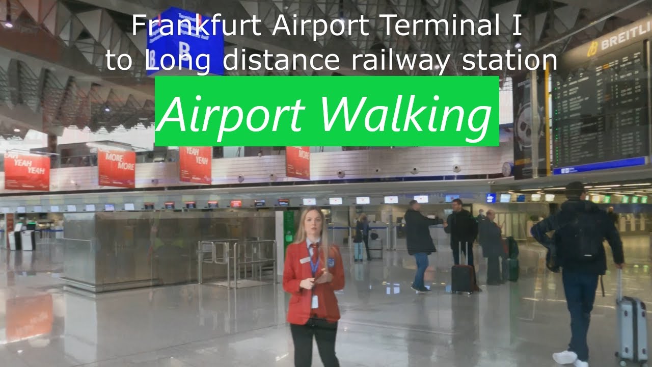 Frankfurt Flughafen Terminal 1 walking to railway station airportguide