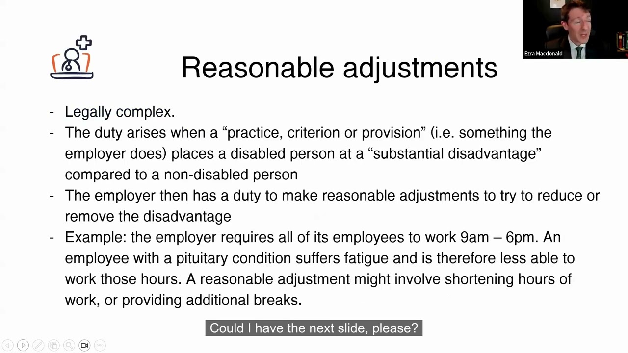 Employment barrister discusses disabled worker's rights and legal protections