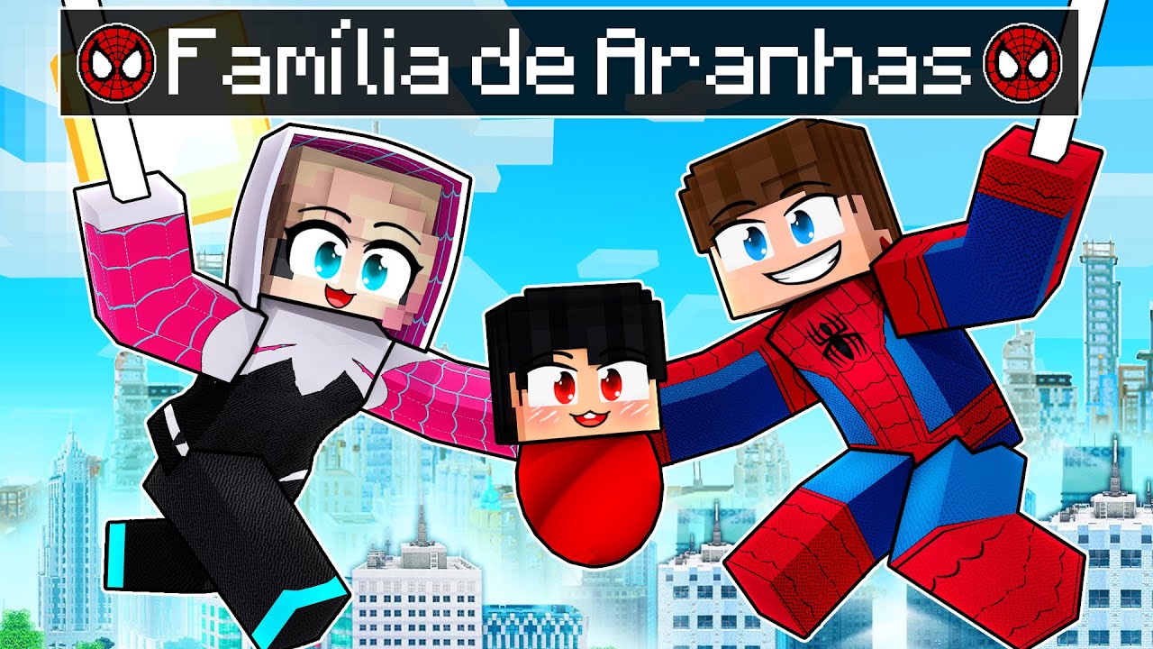 P3DRU tem uma FAMÍLIA DE ARANHAS no Minecraft