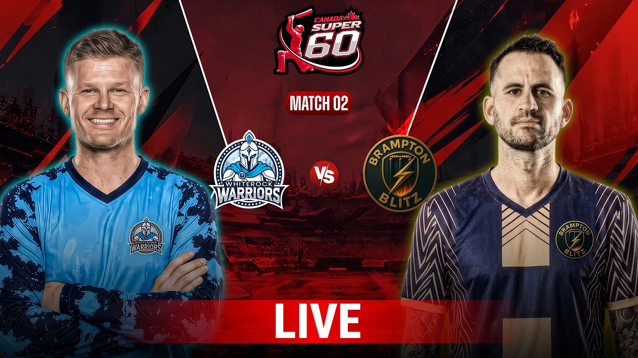 Live | Whiterock Warriors VS Brampton Blitz | Match 2 | Canada Super 60 Season 2 | T-10 | ZQ1K