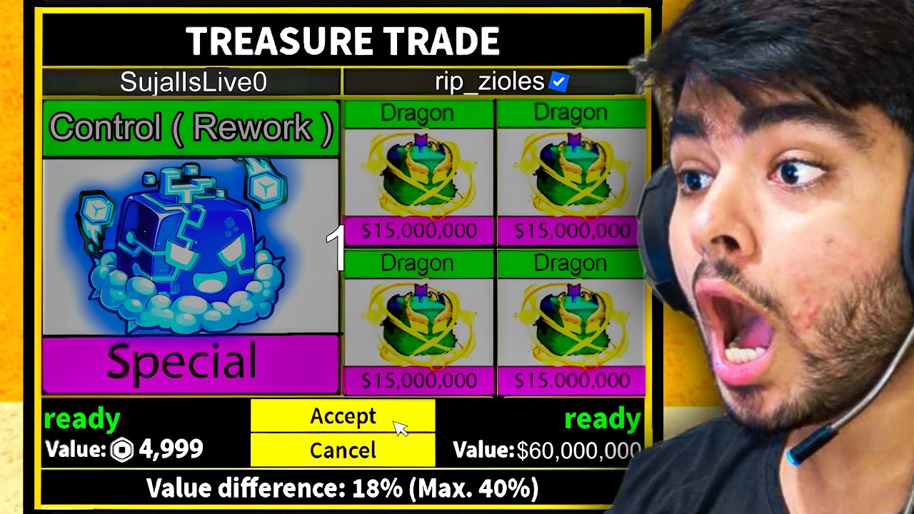 TRADING CONTROL FRUIT BEFORE REWORK | BLOX FRUITS | ROBLOX