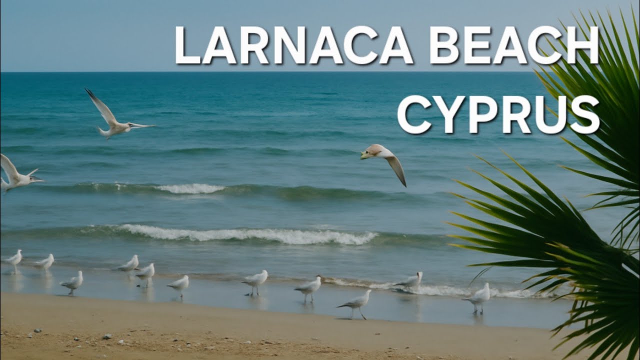 Larnaca Beach – Cyprus 🇨🇾 | Waves, Birds & Mediterranean Calm