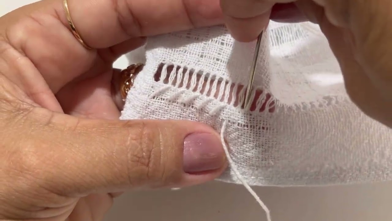 Como fazer uma lindo barrado em sacaria