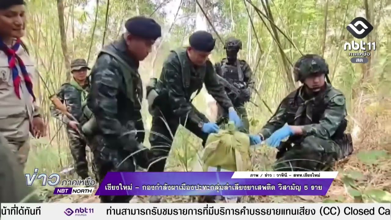 ข่าวภาคเหนือ  16 กุมภาพันธ์ 2569  เชียงใหม่ - กองกำลังผาเมืองปะทะกลุ่มลำเลียงยาเสพติด วิสามัญ 5 ราย