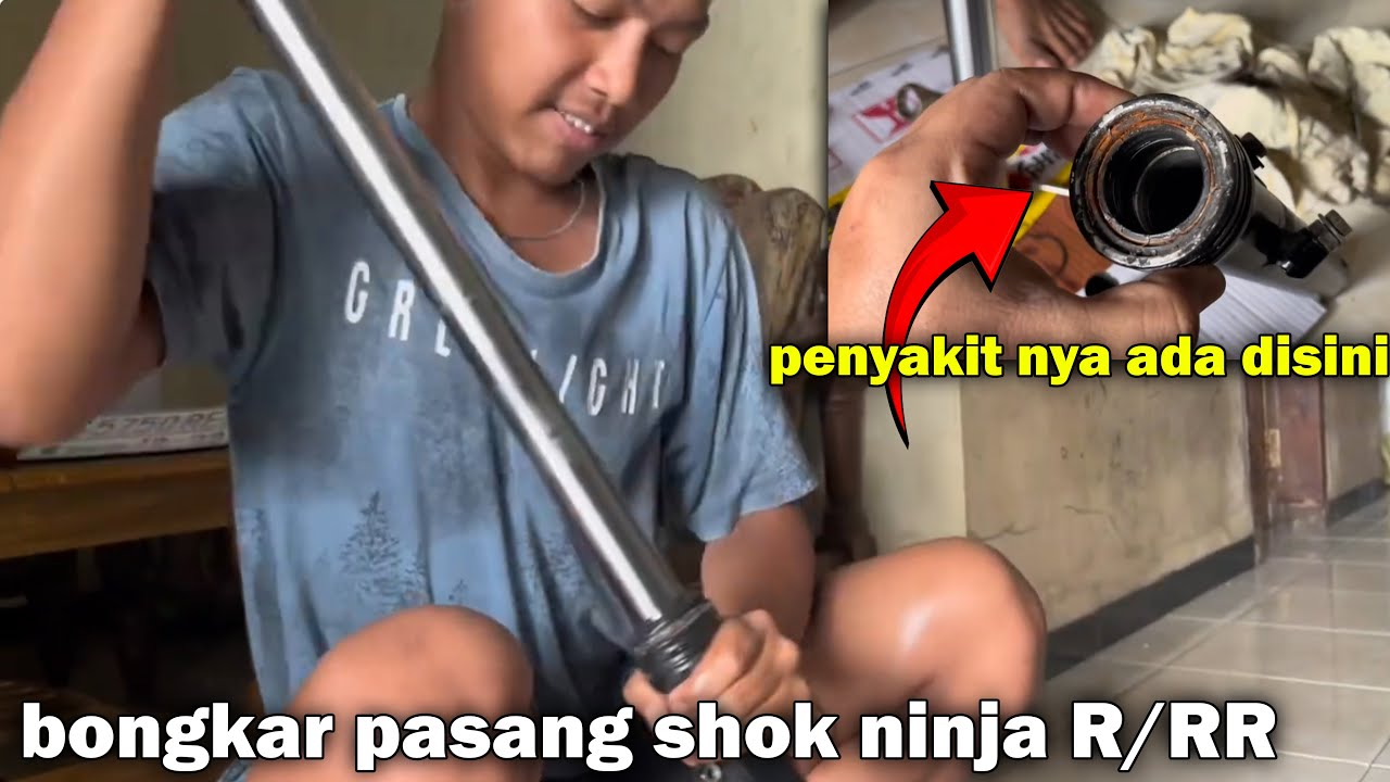 ganti AS BOTTOM NINJA R/RR tips bongkar pasang shok ninja
