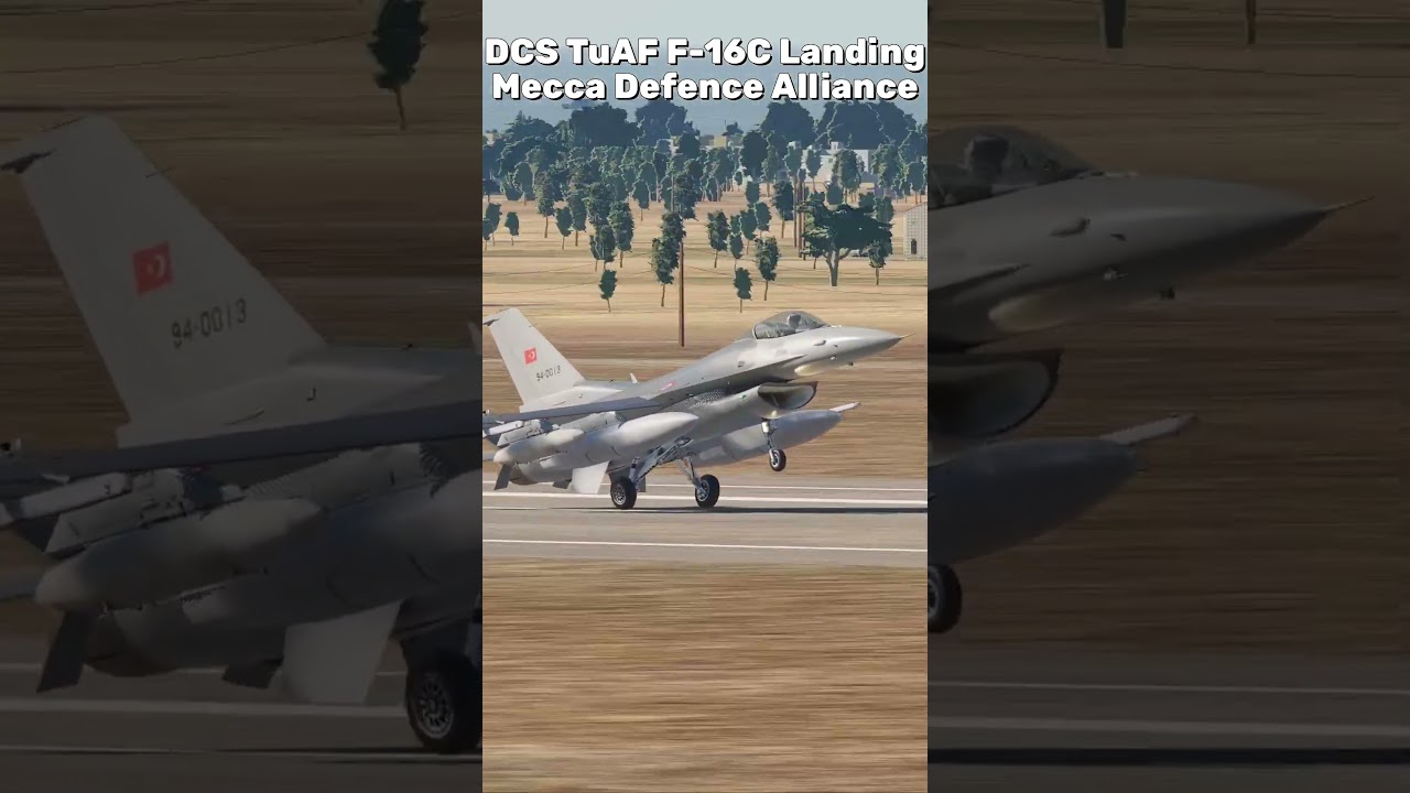 DCS TuAF F-16C landing at FOB near Strait of Hormuz #straitofhormuz #pakistanairforce #f16
