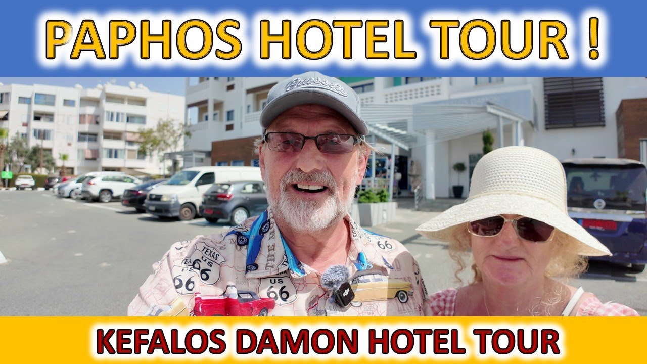 Kefalos Damon Hotel Paphos, Room, Pool & Breakfast Tour!