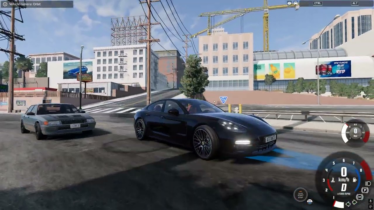 WOW! PORSCHE PANAMERA with a Steering Wheel | BeamNG.drive